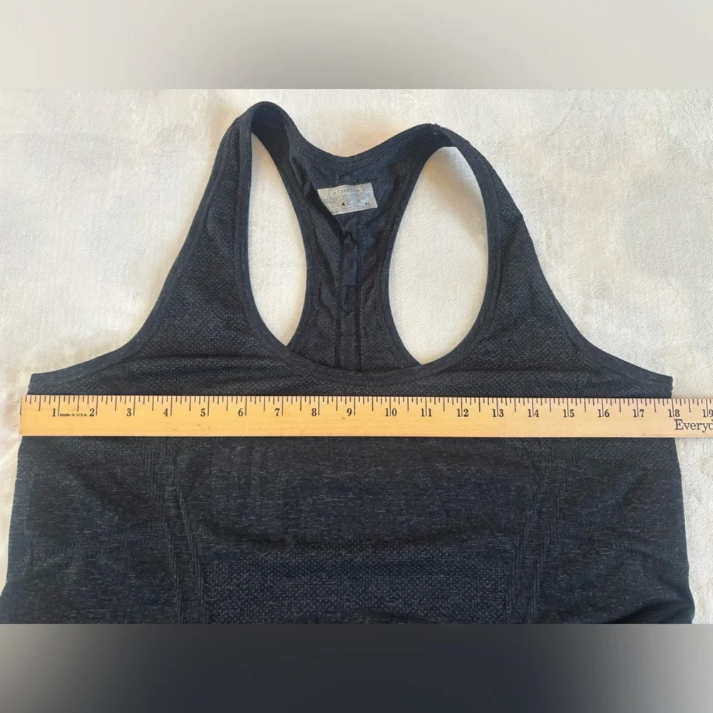 Athleta Fastest Track Seamless Side Ruched Tank Top XL Grey